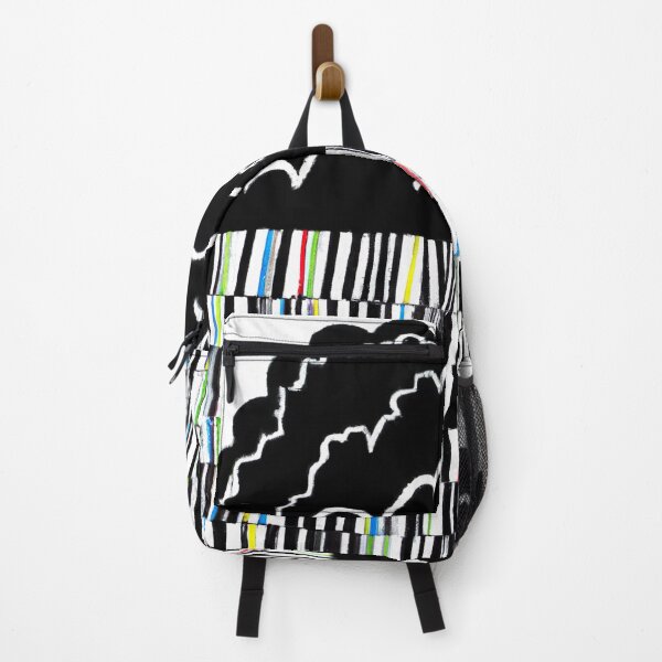 Item preview, Black and White Abstract Rain Cloud - Stripes - High Contrast Expressionism designed and sold by Inomaly Art.