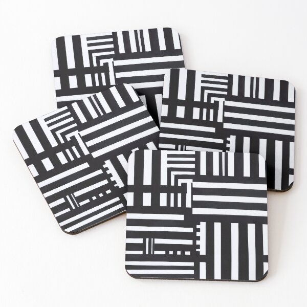 Item preview, Black and White Abstract Art - Stripes - High Contrast Expressionism designed and sold by Inomaly Art.