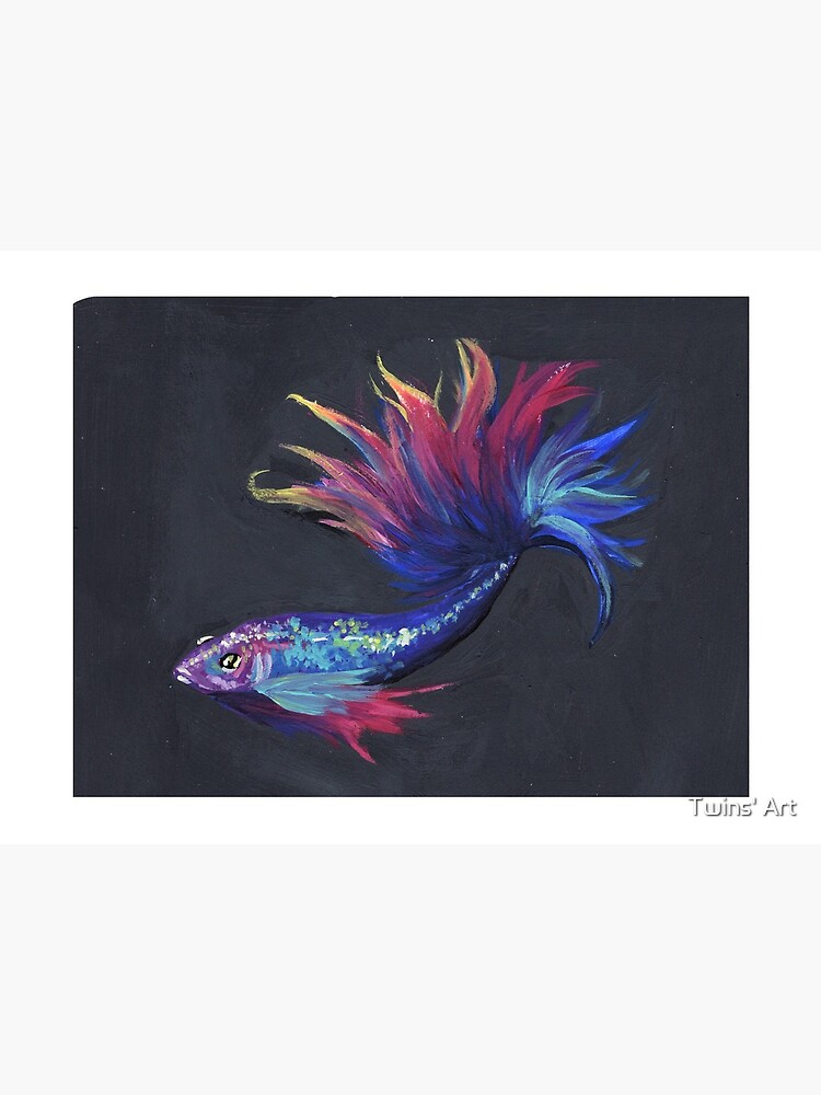 Betta Fish acrylic paint colours Art Board Print for Sale by Twins' Art