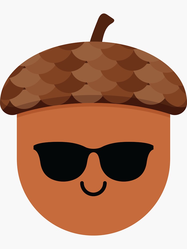 "Acorn Emoji " Sticker by HippoEmo Redbubble