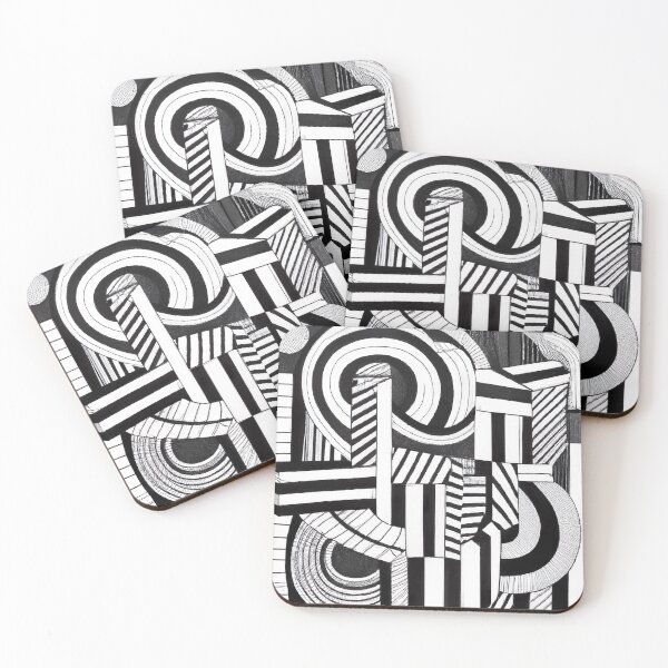 Item preview, Black and White Abstract Art - Stripes - High Contrast Expressionism designed and sold by Inomaly Art.