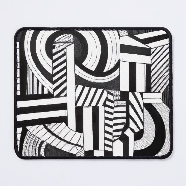 Item preview, Black and White Abstract Art - Stripes - High Contrast Expressionism designed and sold by Inomaly Art.
