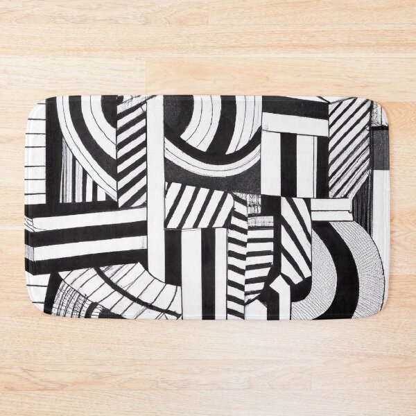 Item preview, Black and White Abstract Art - Stripes - High Contrast Expressionism designed and sold by Inomaly Art.