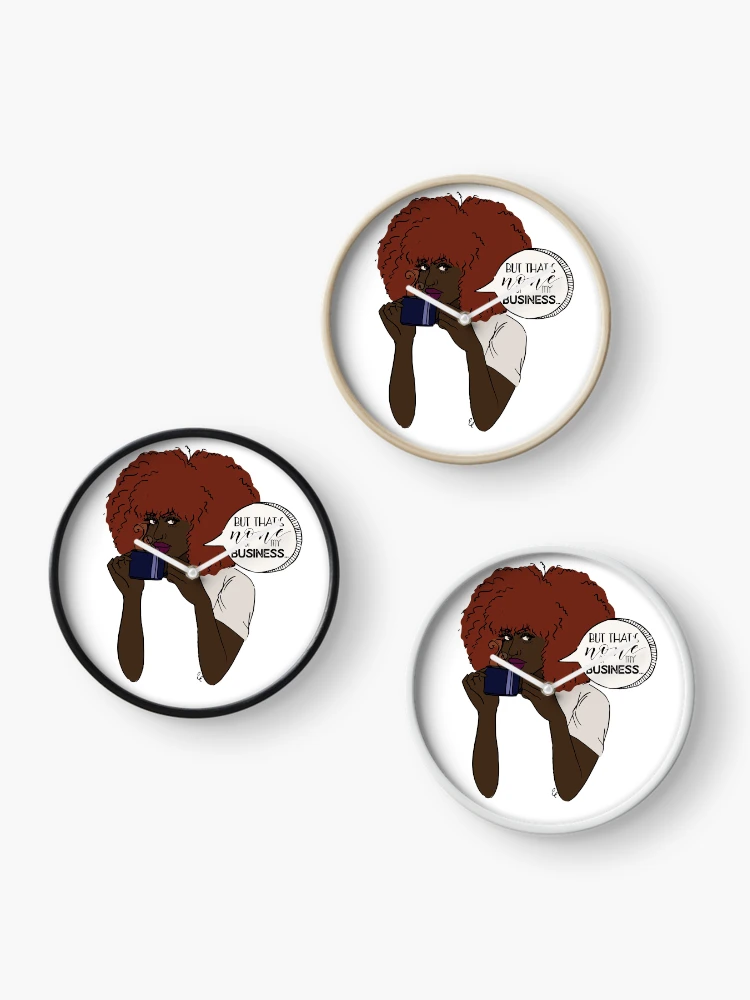 Thumbnail 3 of 4, Clock, *Sips Tea* designed and sold by InkedDesigns.