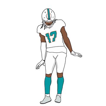 Jaylen Waddle Miami Dolphins Football Glossy Sticker Vinyl 