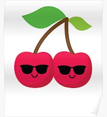 Cherry Emoji Poster