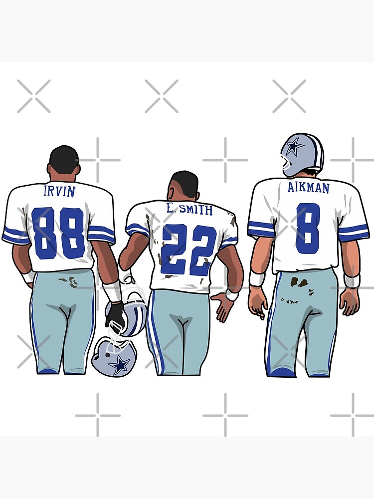 Trio Dallas Cowboys Art Print Aikman Irvin Smith -    Dallas cowboys  players, Dallas cowboys football team, Dallas cowboys football