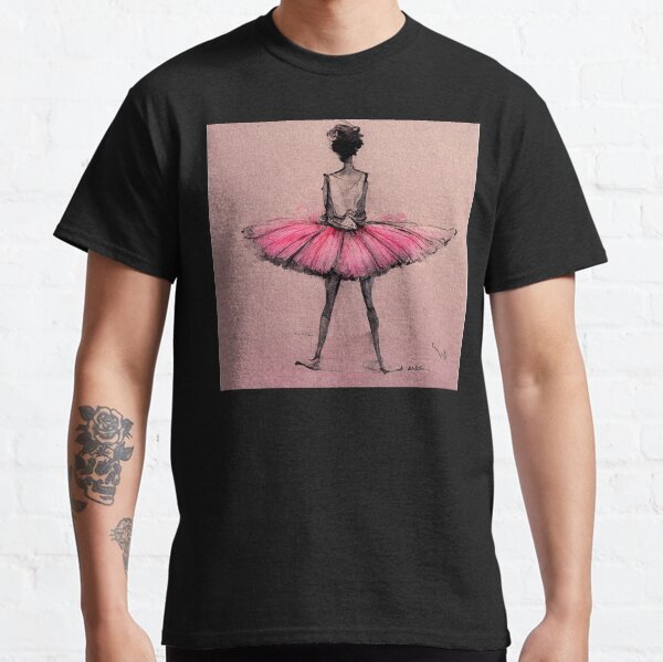 Item preview, Sketch of ballerina in her pink tutu with legs at the ready. designed and sold by liana campbell.