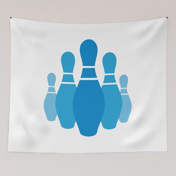 Item preview, Blue Retro Bowling Pins designed and sold by Designs111.