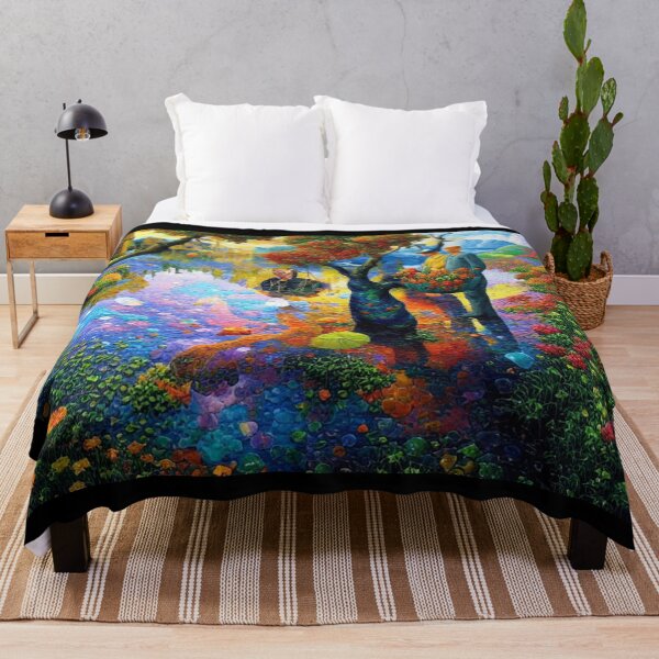 Item preview, High Colour Fantasy Landscape with Two Men and Trees by a Lake designed and sold by KALEIDOSCOPE UK.