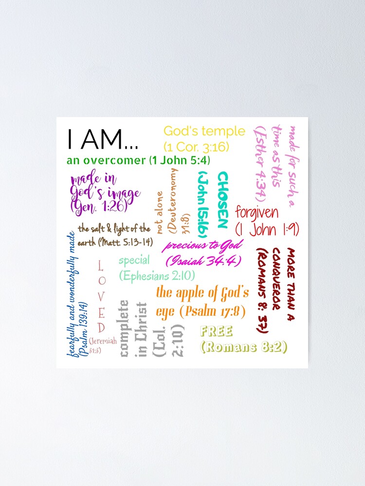 Christian Wall Art Set,christian Wall Art Teen Girl,bible Verse Wall Art  for Girls,christian Wall Art Affirmations,christian Girl Sign 