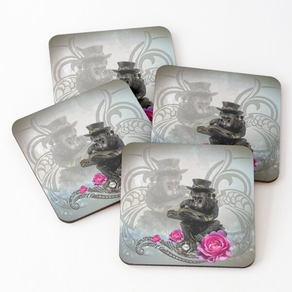 Item preview, Funny steampunk monkey reads a book designed and sold by nicky2342.