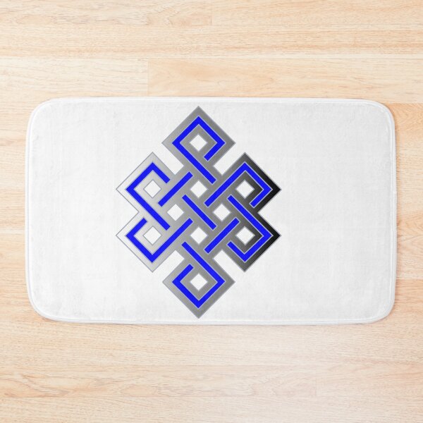 Item preview, Karma symbol blue black grey silver, eternal knot,  designed and sold by WithIntent.