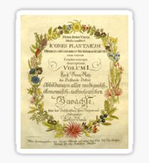 Flower illustration book plate from 1800 Sticker