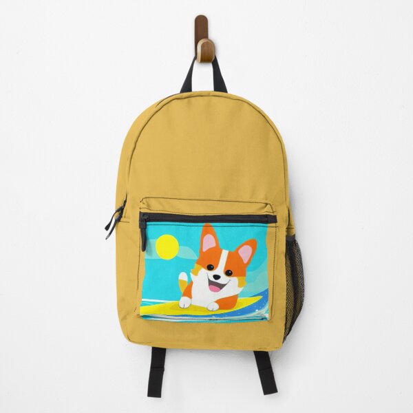 Item preview, Surfing Corgi Dog in Gold designed and sold by nicecorgi.