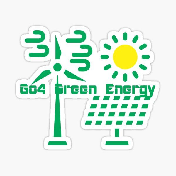 "Go for Green Energy" Sticker for Sale by ImageCorner Redbubble