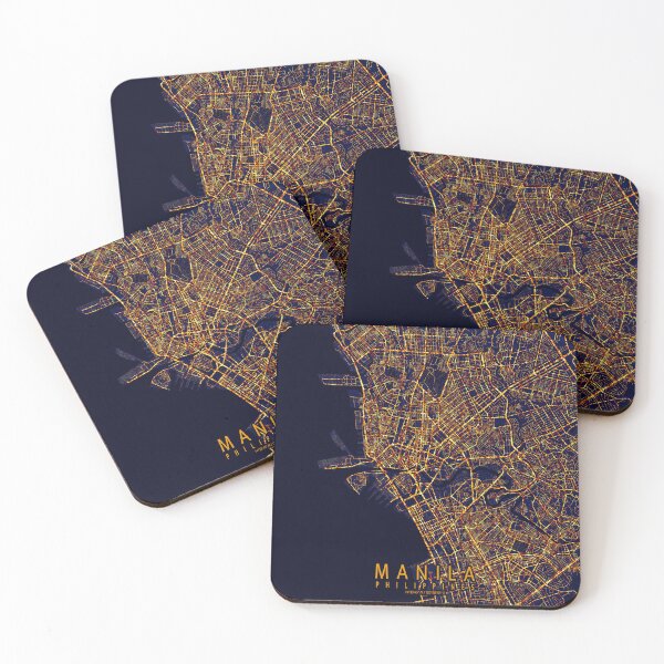Item preview, Manila, Philippines Map -  City At Night designed and sold by deMAP.
