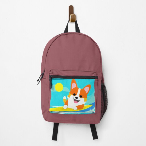 Item preview, Surfing Corgi Dog in Red Rose designed and sold by nicecorgi.