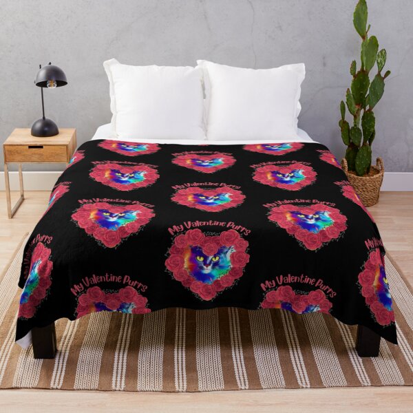 Item preview, My Valentine Purrs Valentine's Day Design for the Young and Old at Heart and Retro Cat Lovers designed and sold by tranquilbeach.