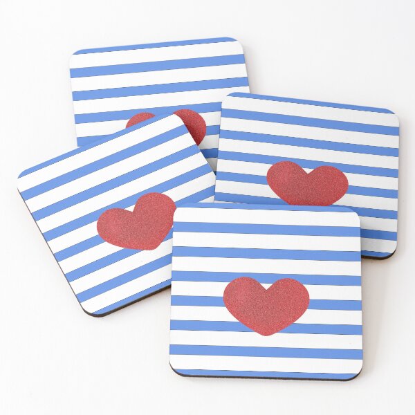 Item preview, Heart and Blue Stripes designed and sold by Kirovair.