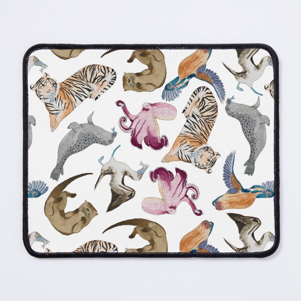 Item preview, Fish Feeding Frenzy Loose Pattern White designed and sold by Nicky Rollings.