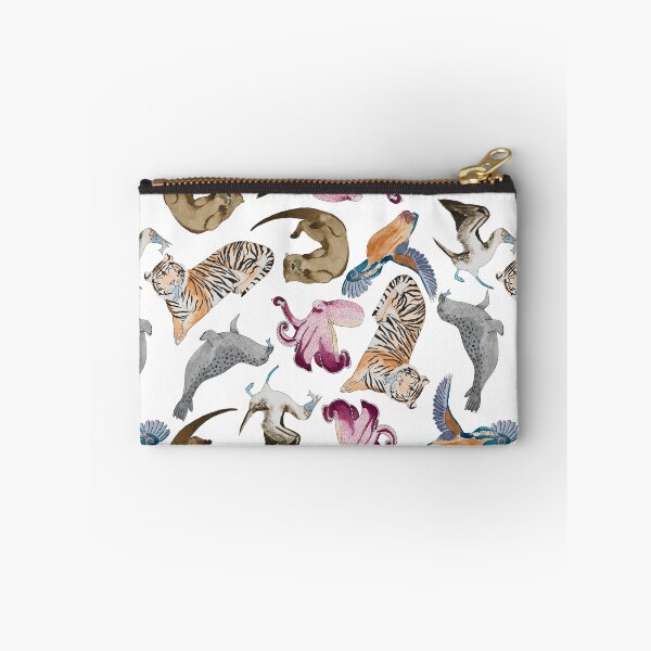 Item preview, Fish Feeding Frenzy Loose Pattern White designed and sold by Nicky Rollings.