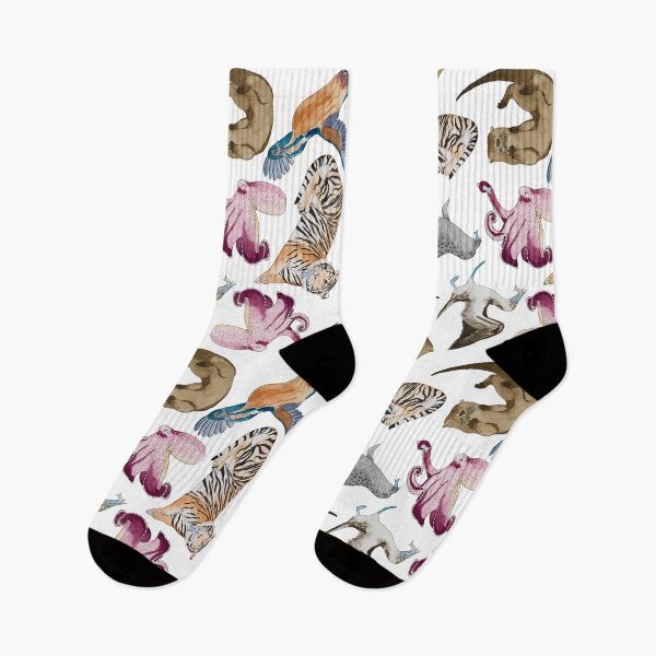 Item preview, Fish Feeding Frenzy Loose Pattern White designed and sold by Nicky Rollings.