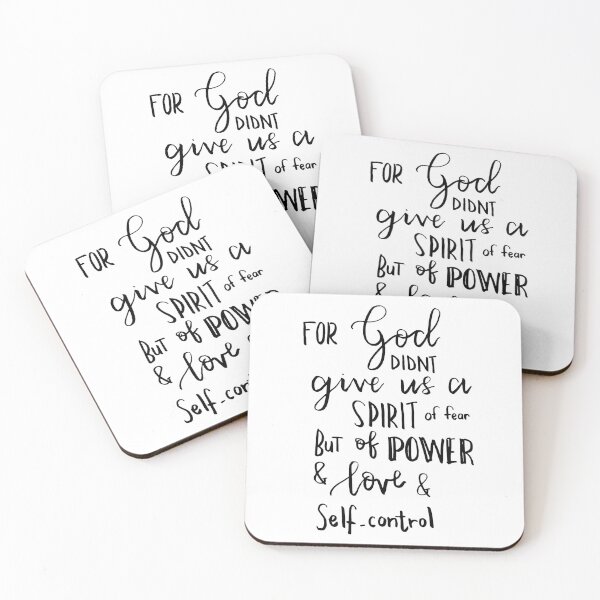 Item preview, Scripture on fear Artwork 2 Timothy 1.7 designed and sold by Harpley Design Studio.