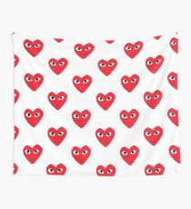 comme des garçons heart Wall Tapestry