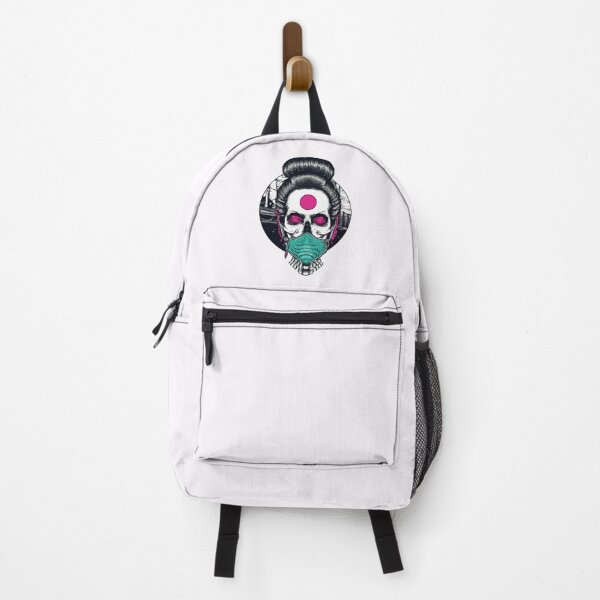 Item preview, Cool Japanese Geisha Half Skull Face Illustration designed and sold by neverenddreams.