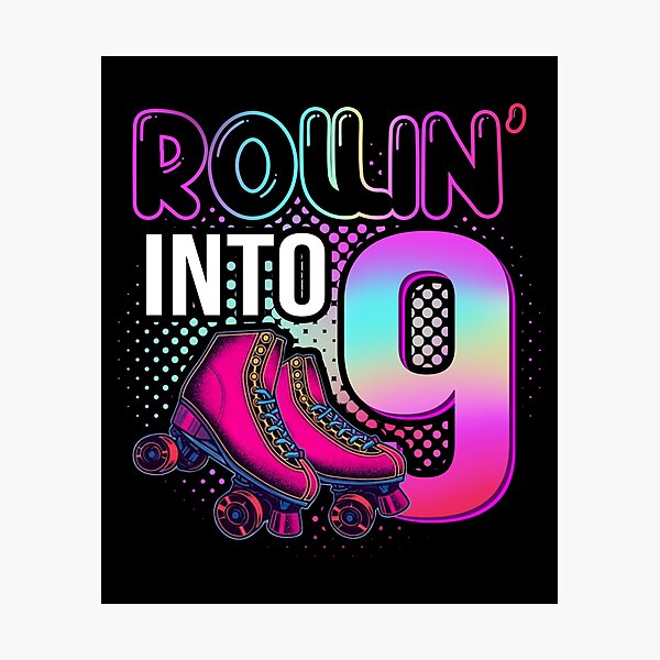 Item preview, Cool Rollin' into 9 Roller Skating Rink 9th Birthday Gift Lover designed and sold by sheamgjirij.