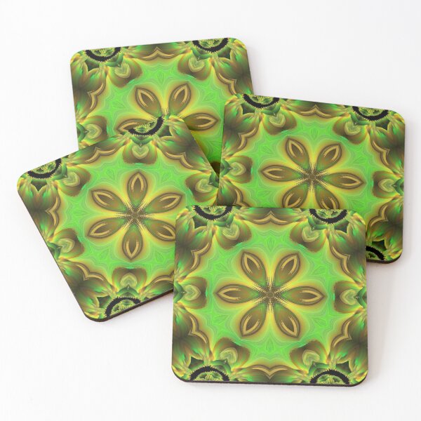 Item preview, floral fantasy in shades of bright green colours designed and sold by mister-john.