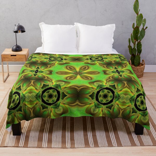 Item preview, floral fantasy in shades of bright green colours designed and sold by mister-john.
