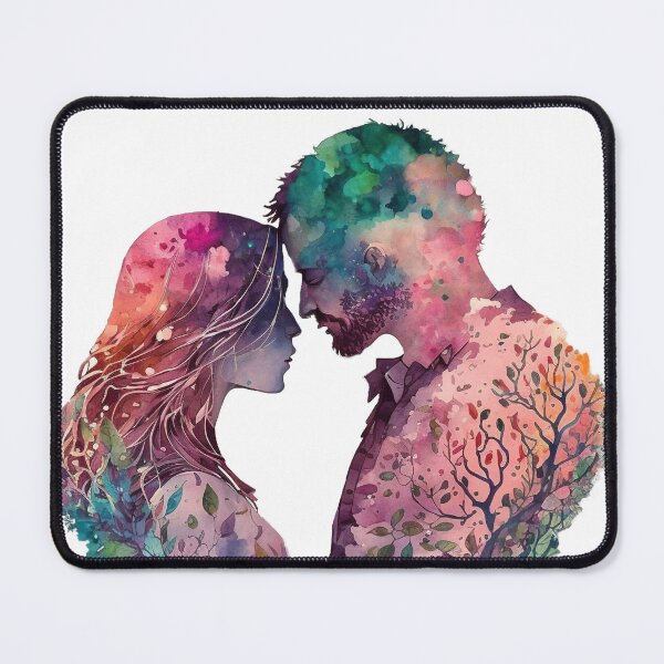 Item preview, Romantic Couple in Watercolors designed and sold by cardinalhill.