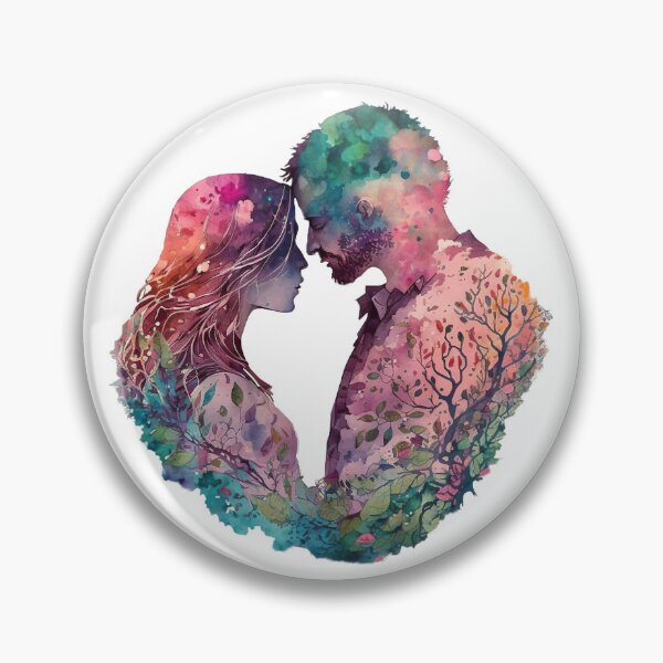 Item preview, Romantic Couple in Watercolors designed and sold by cardinalhill.