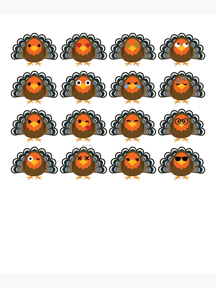 "Turkey Emoji " Art Print for Sale by HippoEmo Redbubble