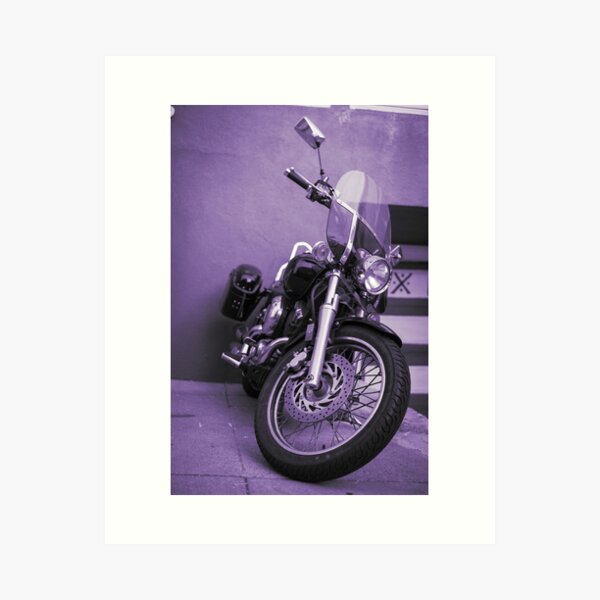Purple Motorcycle (SF) Art Print