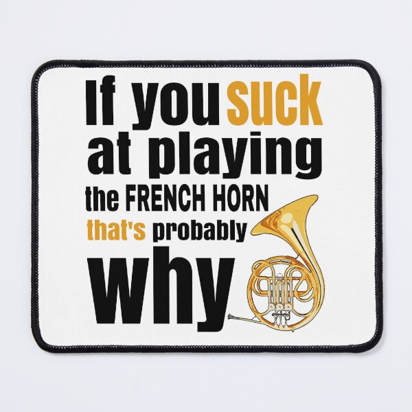 Item preview, Marching, concert, jazz band musician funny french horn designed and sold by Gold Wings Tees.