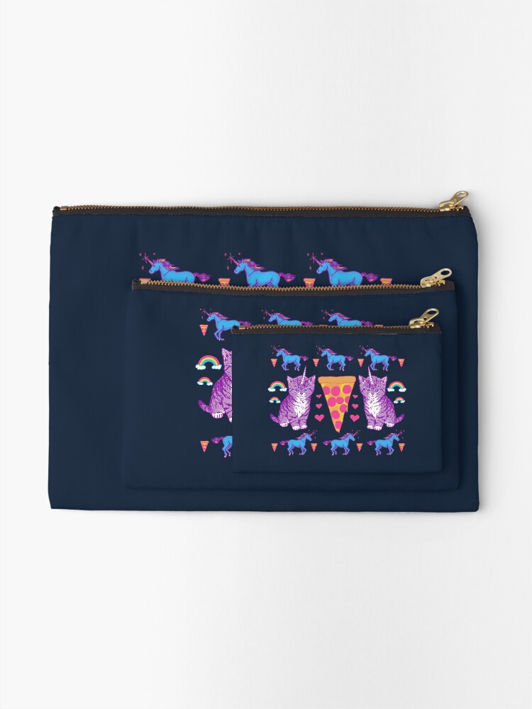 Alternate view of Kittycorn Pizza Rainbows Zipper Pouch
