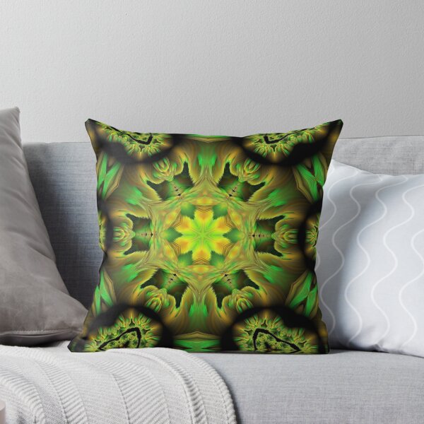 Item preview, circular floral fantasy in shades of bright green colours designed and sold by mister-john.