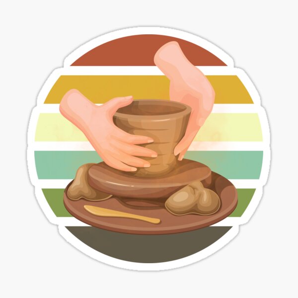 Item preview, Ceramic Retro Kiln Pottery Potter Handcraft designed and sold by Emotionsy.