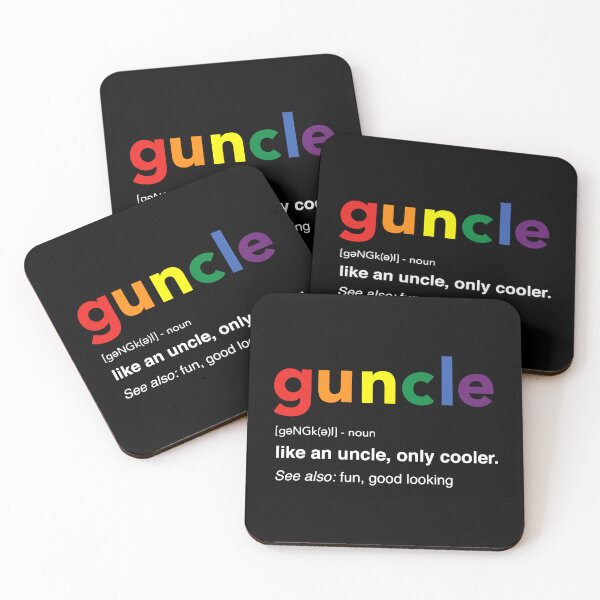Item preview, Guncle Definition Rainbow Pride Color Gay Uncle designed and sold by Helbon-art.