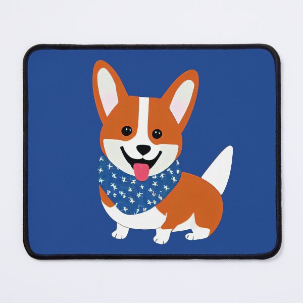 Item preview, Corgi Dog Farmhand in Blue designed and sold by nicecorgi.