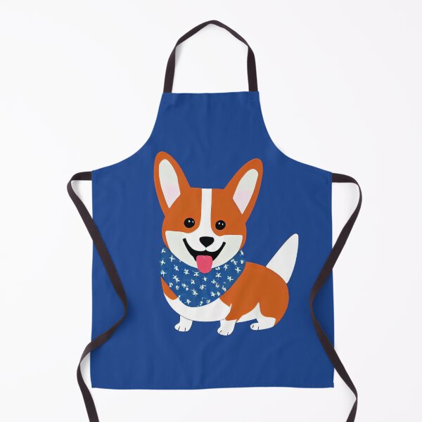Item preview, Corgi Dog Farmhand in Blue designed and sold by nicecorgi.