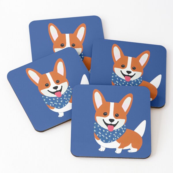 Item preview, Corgi Dog Farmhand in Blue designed and sold by nicecorgi.