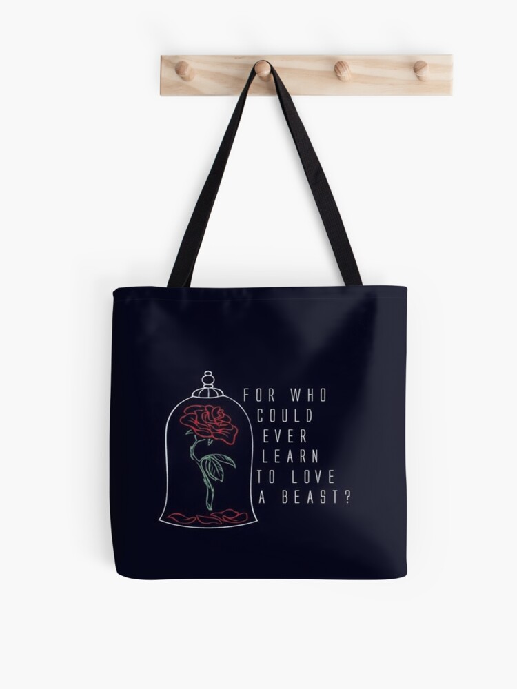 Tote Bag Citation La Belle Et La Bete Par Quotelover19 Redbubble