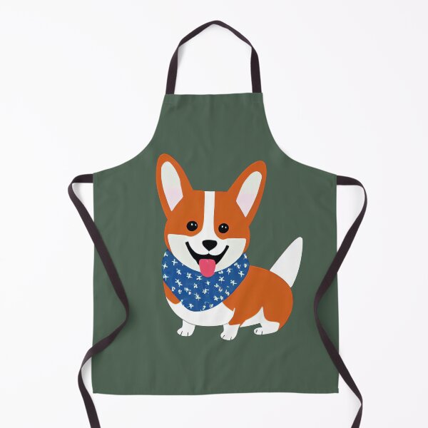 Item preview, Corgi Dog Farmhand in Green designed and sold by nicecorgi.