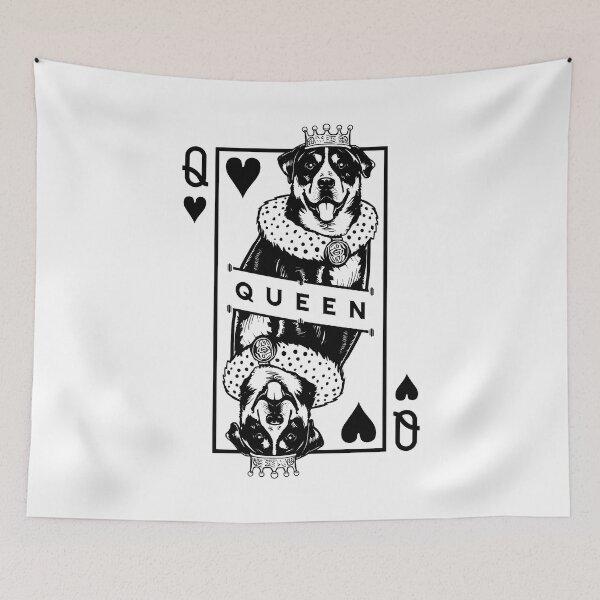 Item preview, Greater Swiss Mountain Dog Queen Of Hearts Card Pop Art designed and sold by GrandeDuc.