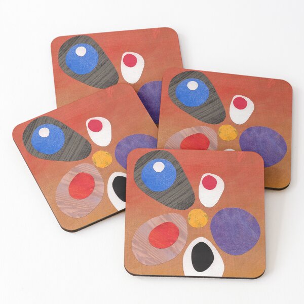Item preview, Warm rich colour abstract retro styling painting collage designed and sold by bearoberts.