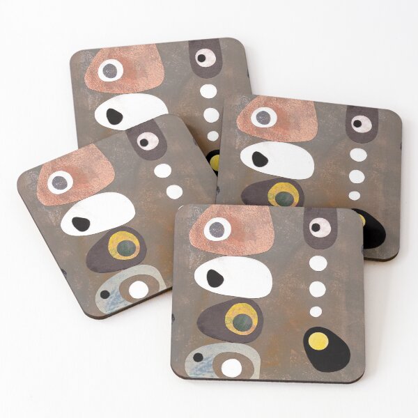 Item preview, Simple shapes grey abstract retro 50s designed and sold by bearoberts.